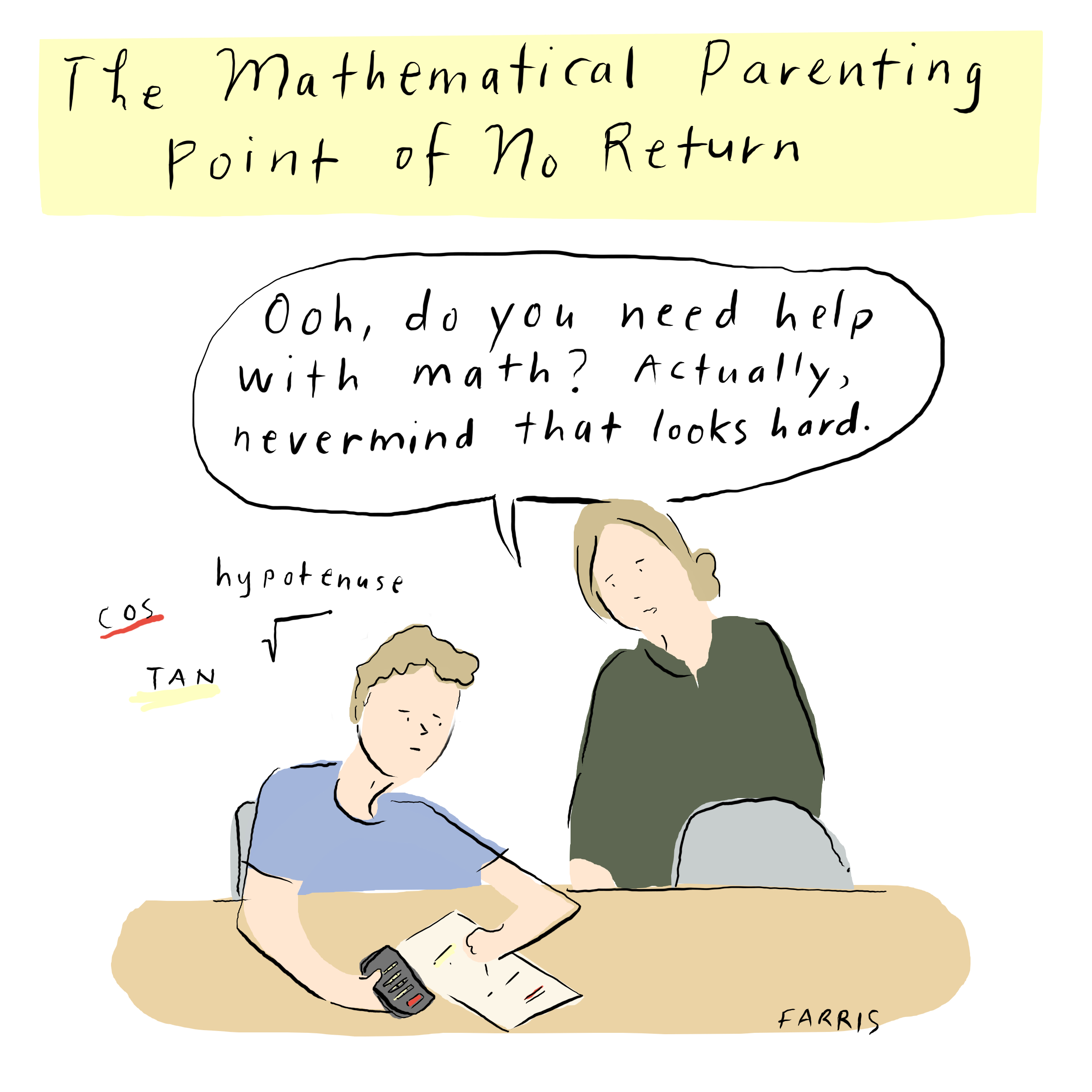 The Mathematical Parenting Point of No Return